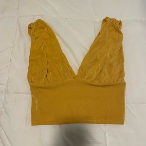 Gold crop top